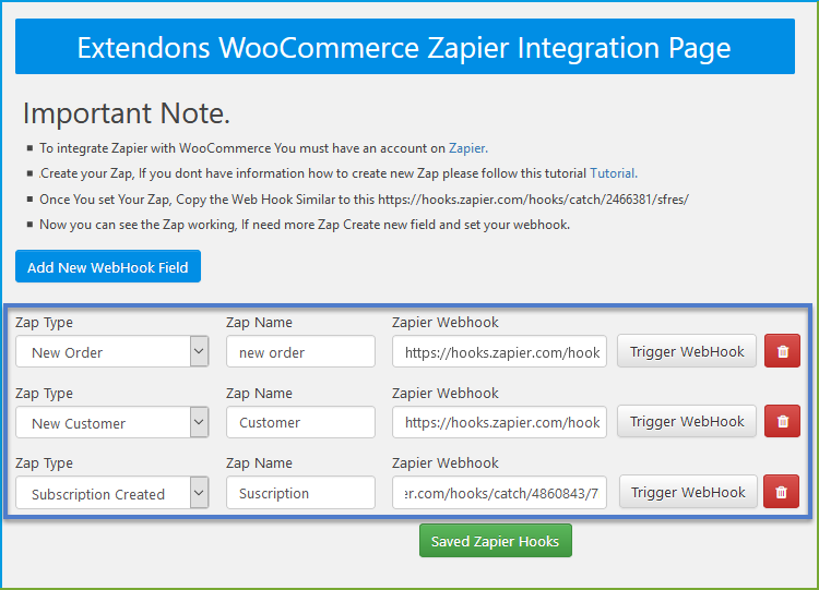 Woocommerce Zapier Plugin - Integration